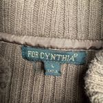 For Cynthia Quilted Knit Zip Up Jacket Gray Women's Size L Photo 1