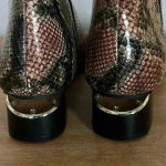 Steve New York Women's Radical Western Snake Print Ankle Booties Size‎ 8 Brown Photo 5