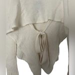 NWT NAADAM Cashmere Loose Drape Open Back V Neck Pullover Sweater White Photo 3