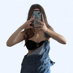 SheIn Black Ribbed Bikini Top Photo 0