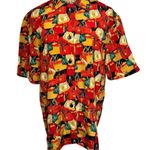 Vintage 90s Nicola purse bag print novelty short sleeve blouse size medium M Photo 5