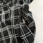 Torrid  Black‎ White Plaid Challis Short Sleeve Midi Shirt Dress Size 1X Pockets Photo 7