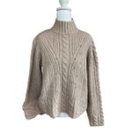 Vera Wang Simply  Sweater Size Small Beige Mockneck Embellished Women’s NWT Photo 1