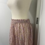 J.Crew  Medium Purple, Green Boho Paisley Wrap Maxi Cotton Voile Skirt w/Pocket Photo 3