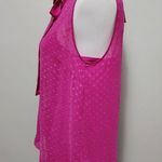 Black Rainn magenta swiss dot sleeveless blouse size small Photo 2