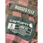 Carhartt  Rugged Flex Loose Fit Midweight Flannel Long Sleeve Plaid Sz S EUC!! Photo 4