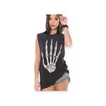Unif Rare: š¤ Y2K Skeleton Skull Hand Muscle Tee Tank š¤ Vintage Black š¤ Small š¤ Photo 14