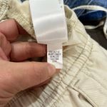 Old Navy Mid Rise Wide Leg Cargo Pants Size M Cream Drawstring Utility Photo 7