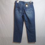 Cleo + Wolf Women's High Rise Straight Dark Wash Button Fly Denim Jean Size 28 Blue Photo 6