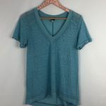 Free People Blue Pearls Burnout Raw Hem T-Shirt Photo 2