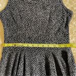 EXPRESS Fitted Circle Skirt Dress Knit Texture Black Grey Small S Photo 8