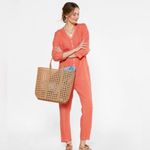 Outerknown  Retrograde Linen Sunset Orange Pink Jumpsuit XS Photo 1