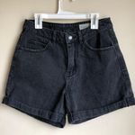 VERO MODA Black High Waist Denim Mom Shorts Photo 2