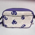 Coach NWT Mini Jamie Camera Bag In Signature Canvas With Blueberry Print cr176 Photo 2