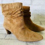 NWOB Anthropologie Silent D Tach Slouchy Suede Ankle Boots Sz 37 (6.5) Brown Photo 1