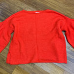 Lou & grey Lou &‎ Grey Red Sweater Womens Size Medium Bell Sleeve Knit Pullover Wool Blend Photo 0