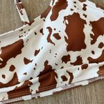 SheIn Womens Brown/White Cow Print Bikini - M Photo 2