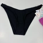 Roxy  NWT $138 3PC Bikini Top + solid beach classics high leg bottoms‎ M Photo 4