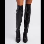 Qupid Sexy Black Faux Leather Over-The-Knee Boots Photo 0