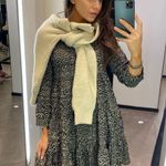 ZARA The Sharon Leopard Print Long Sleeve Tiered Babydoll Mini Dress Tan Photo 0