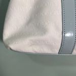 Emporio Armani  Logo‎ Canvas Satchel Shoulder Bag Off White Light Blue Photo 9