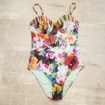 Ted Baker ππ Imari Floral Swirl One-Piece Swimsuit Fuscia Multi-Color 34C/D NWT Photo 6