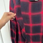 Kensie Kenzie Jeans Long Sleeve Ruffle Plaid Blouse - M Photo 4
