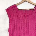 Handmade Womens Crochet Sleeveless Sweater Size Medium Boho Feminine Cottage Photo 4