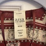 A‎ new approach ANA Burgundy Floral Wrap One Size New Boho Festival Swim Coastal Red Photo 1