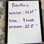 Dockers Vintage  Women Khaki Trousers Cotton Pants Wide Leg Cropped Chino Size 4 Photo 10