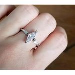 Boutique NEW Women's Marquis Platinum Plated Simulated Diamond Band‎ Ring Size 7 Photo 7