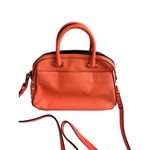 Milly  Orange Leather Top Handle Satchel Crossbody Bag Photo 7