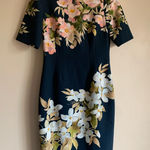 Hobbs London  Bloomington Formal Women Dress Size 6 Blue Floral Wedding Outfit Photo 0