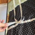 SheIn Retro Black & White Polka Dot Asymmetric Hem Bowknot Women Tank Top Photo 7