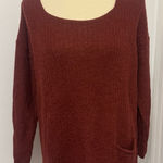 Peruvian Connection  Alpaca Sweater Pocket Rust Size Medium Photo 0