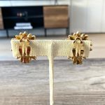 Joan Rivers Vintage  Pearl Crystal Flower Earrings Photo 3