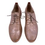 AGL Juliet Metallic Rose Gold Leather Cork Platform Oxfords Size 36.5 Pink Photo 1