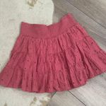 American Eagle hot pink tiered mini skirt Photo 0