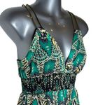 Arden B Arden Mini Fit & Flare Y2K Dress Black Green Unique Metal Straps Women’s… Photo 2