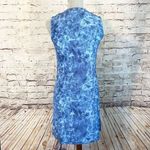 Michael Kors Blue True Navy Midi Dress Gold Grommets Sleeveless Size XS Photo 4