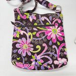 Vera Bradley  Brown Pink Paisley Canvas Crossbody Handbag Bag Purse Casual Photo 2