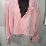 Open Edit  Pink Long Sleeve V Neck  Top Size 3X NWT Photo 0