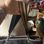 Lauren Ralph Lauren Black Leather Shoulder Bag with Houndstooth Trim Photo 4