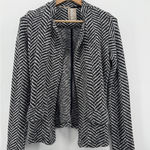 Dolan Left Coast Collection Black White Herringbone Knit Blazer Medium Casual Photo 0