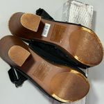 Torrid (Insider Collection) Genuine Leather Wood Peep Toe Heels Black/Tan-9 Photo 4