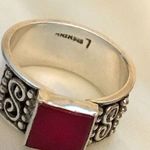 Sterling Silver Vintage Carnelian Filigree Cocktail Ring Photo 4