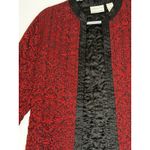 Alfred Dunner Jacket Women's Quilted Boho Grunge Black Dark Goth Vampire Red Size 8P Photo 1