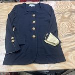 St. John Evening Marie Gray Santana Knit Flip Cuff Blazer Jacket Black Size 8 Photo 3