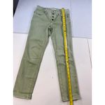 Madewell 9" High Rise Skinny Crop Button Fly Jeans Womens Size 26 Green Denim Photo 2