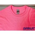 Gildan Neon Hot Pink ‘Garvin Construction Products’ Graphic Tee T-Shirt Size M 🛠 Photo 2